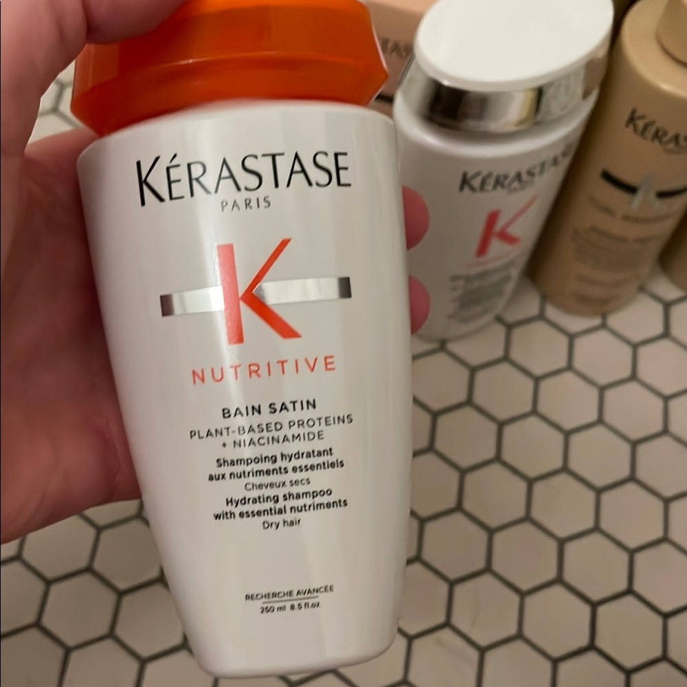 Kerastase Hair Care Shampoo Orange and White